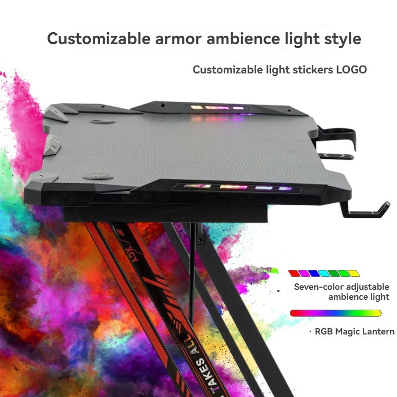 LED RGB Gaming Computer Desk (47.2" W × 23.6" D × 29.5" H)
