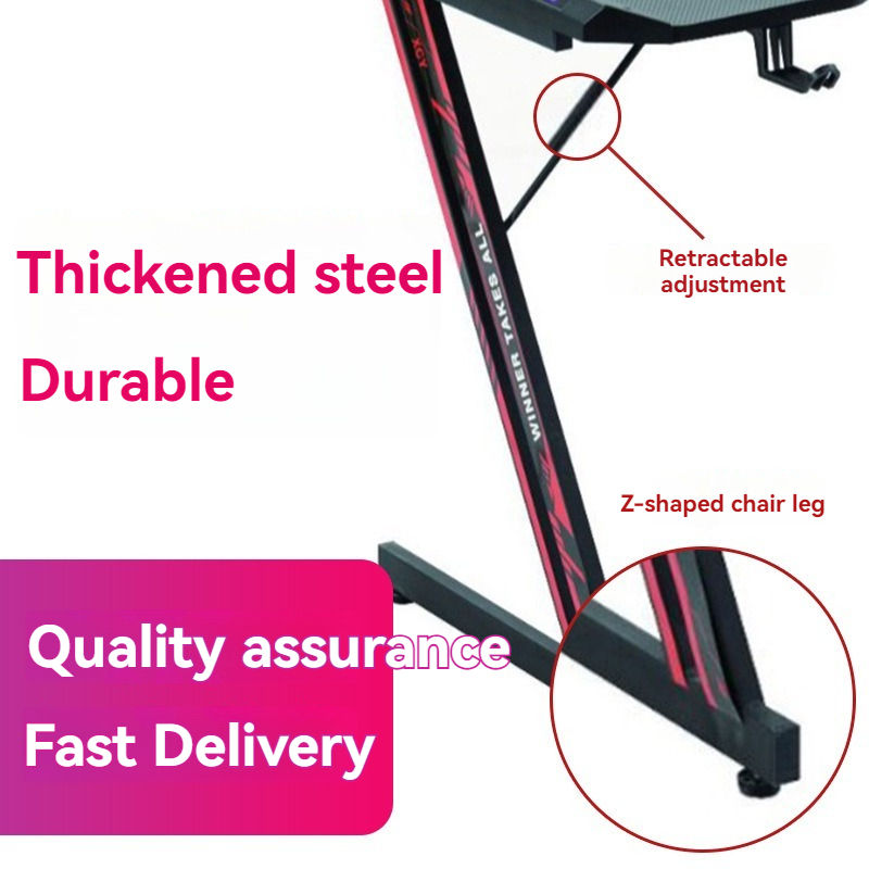 LED RGB Gaming Computer Desk (47.2" W × 23.6" D × 29.5" H)