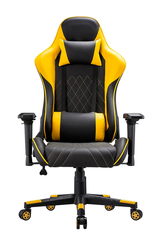 Ergonomic Racing Style Gaming Chair - Yellow