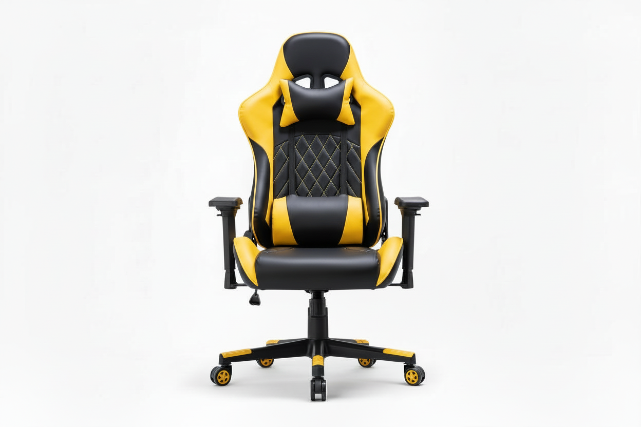 Ergonomic Racing Style Gaming Chair - Yellow