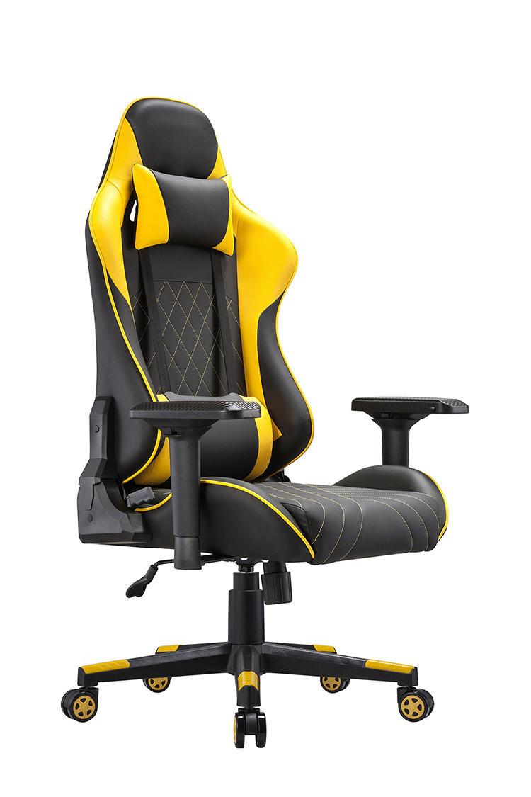 Ergonomic Racing Style Gaming Chair - Yellow
